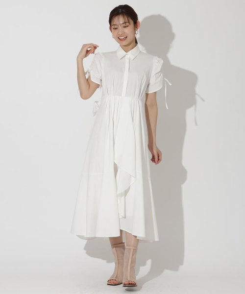 ドロストスリーブラッフルワンピース 