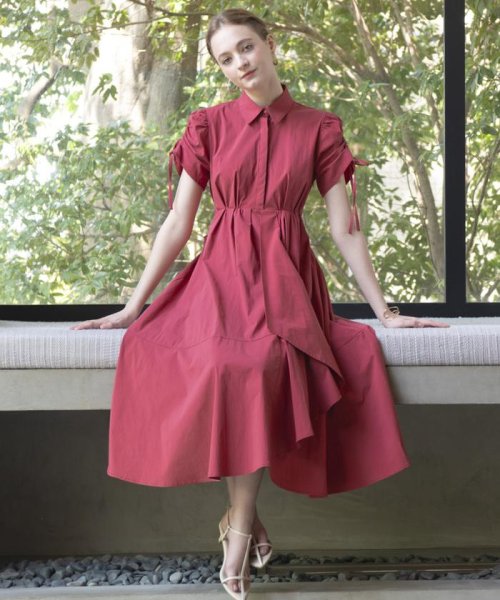 ドロストスリーブラッフルワンピース 