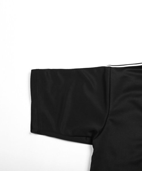 LUXSTYLE(ラグスタイル)/ポンチ半袖ハーフジップTシャツ/Tシャツ メンズ 半袖 ハーフジップ ZIP ポンチ ライン 配色 刺繍 ハチ/img14