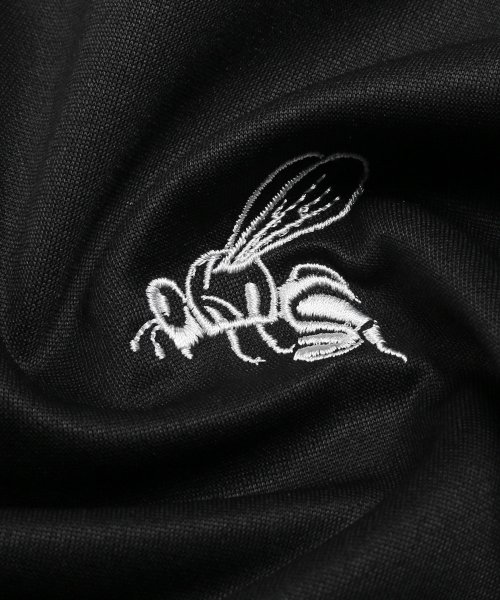 LUXSTYLE(ラグスタイル)/ポンチ半袖ハーフジップTシャツ/Tシャツ メンズ 半袖 ハーフジップ ZIP ポンチ ライン 配色 刺繍 ハチ/img17