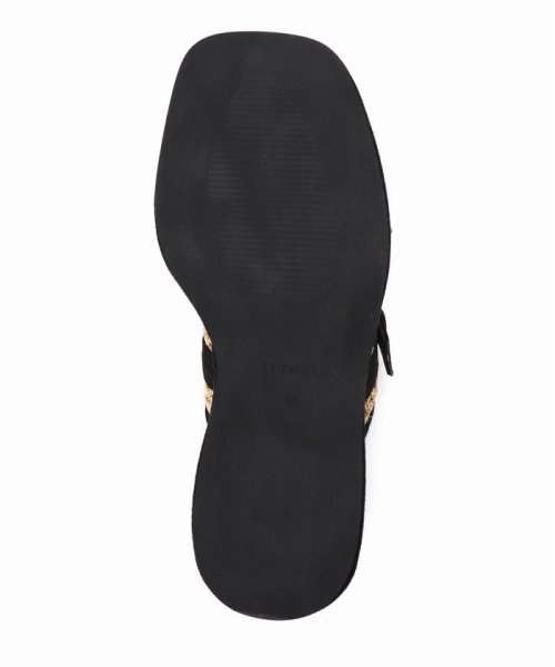 KARIN TAKUBO×LE TALON7.5cmWベルトミュールサンダル 