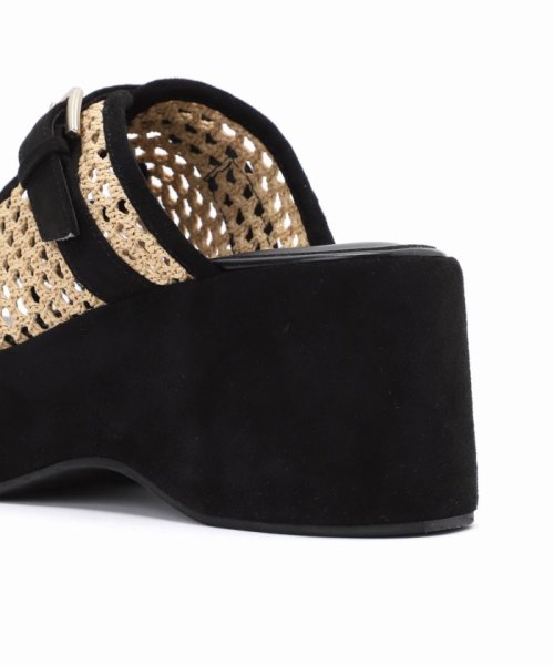 KARIN TAKUBO×LE TALON7.5cmWベルトミュールサンダル 