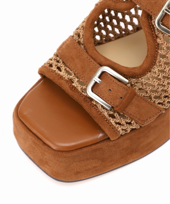 KARIN TAKUBO×LE TALON7.5cmWベルトミュールサンダル