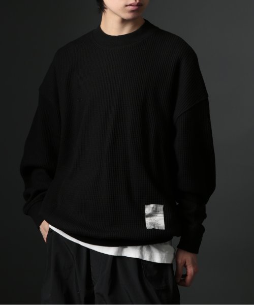 MAISON CLUB(MAISON CLUB)/【MAISON CLUB】HEAVY OZ MOCK NECK WAFFLE SWEATER ヘビーオンス モックネック ワッフル スウェット 長袖/img10