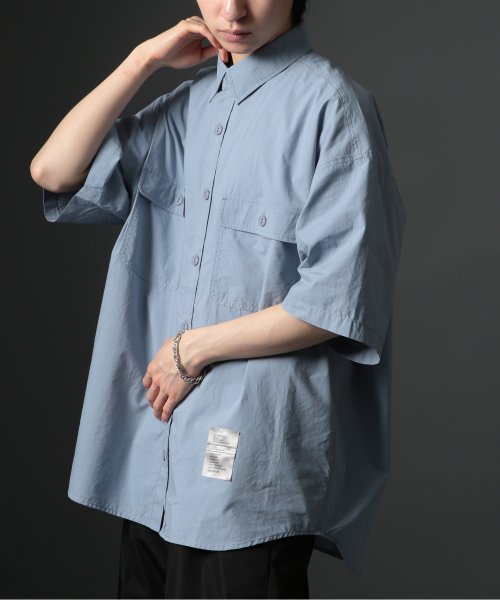 MAISON CLUB(MAISON CLUB)/【MAISON CLUB】U.S.NAVY Big Half Sleeve Shirt ビッグワークハーフスリーブシャツ ビッグシルエット 半袖 ワークシャツ/img18