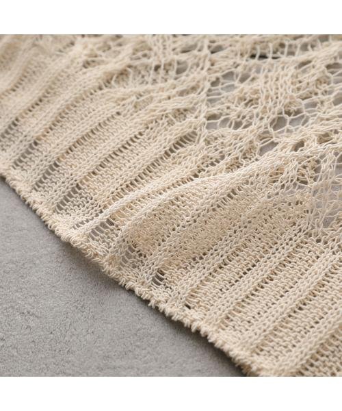 GANNI 半袖 ニット Thin Cotton Lace Short Sleeve Polo GANNI 半袖 ニット Thin Cotton Lace Short Sleeve