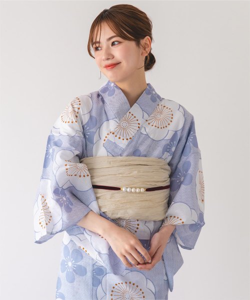 [二部式浴衣単品]まんまる梅柄/レディース/浴衣/セパレート/梅柄 