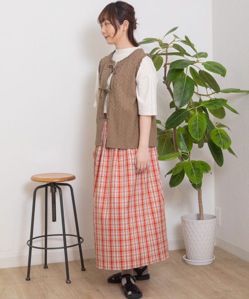 セール】チェックタックスカート(506107543) | プードゥドゥ(POU DOU  