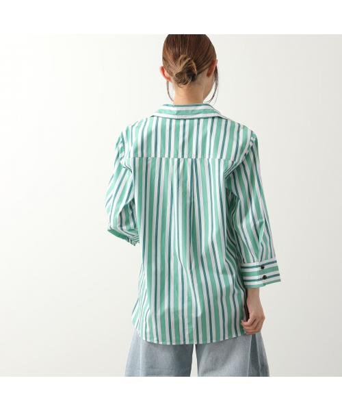 GANNI(ガニー)/GANNI 長袖 シャツ Stripe Cotton Shirt ストライプ/img06