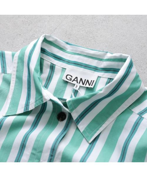 GANNI(ガニー)/GANNI 長袖 シャツ Stripe Cotton Shirt ストライプ/img07