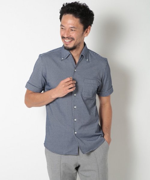 Men's Bigi(メンズビギ)/【ACTIVE TAILOR】吸水速乾ミニワッフルワンピースカラー半袖シャツ/img03