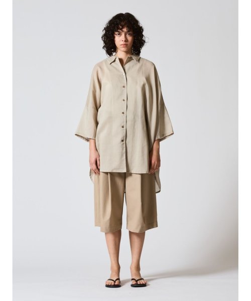 mizuiro ind ハーフスリーブワイドシャツ mizuiro ind