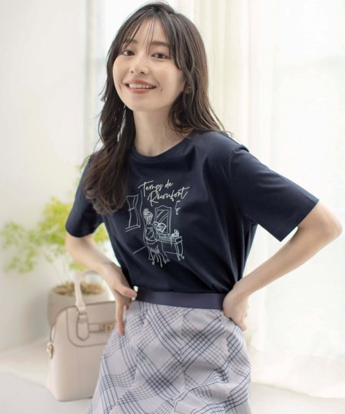 any SiS L(エニスィス（大きいサイズ）)/線画×刺繍ロゴ Tシャツ/img06