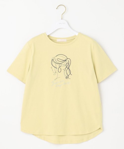 any SiS L(エニスィス（大きいサイズ）)/線画×刺繍ロゴ Tシャツ/img12