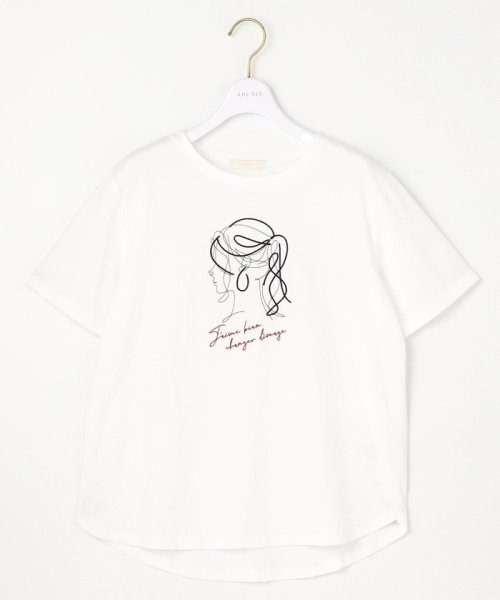 any SiS L(エニスィス（大きいサイズ）)/線画×刺繍ロゴ Tシャツ/img13