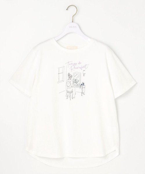 any SiS L(エニスィス（大きいサイズ）)/線画×刺繍ロゴ Tシャツ/img14
