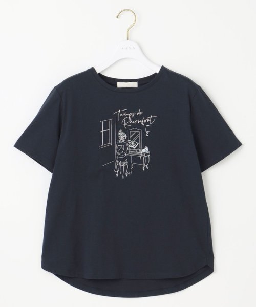 any SiS L(エニスィス（大きいサイズ）)/線画×刺繍ロゴ Tシャツ/img15