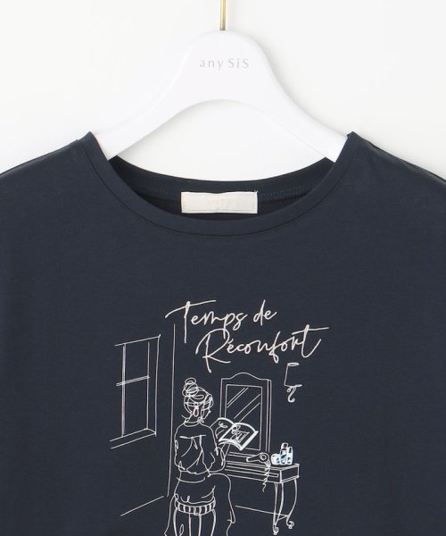 any SiS L(エニスィス（大きいサイズ）)/線画×刺繍ロゴ Tシャツ/img17