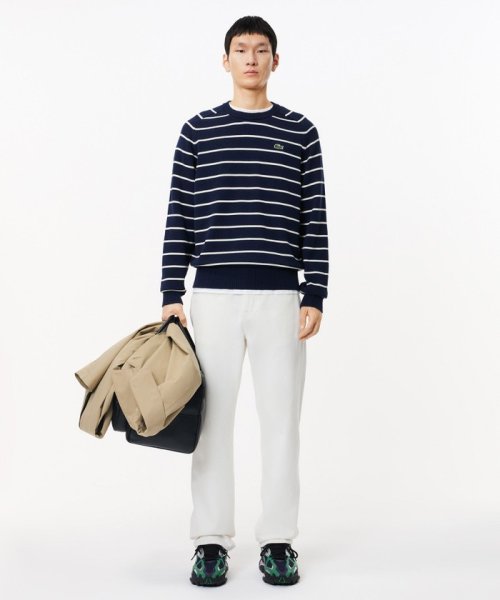 LACOSTE Mens(ラコステ　メンズ)/オーガニックコットン オーバーサイズ ボーダーニットマリンセーター/img04