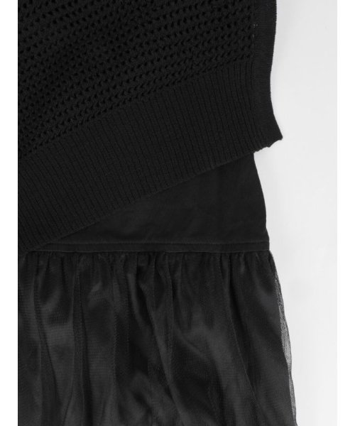 チュールレイヤードワンピース 9号 cm 着丈