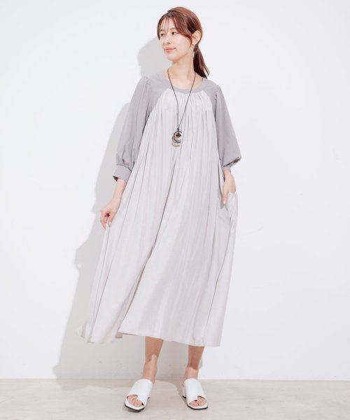 デザインヨーク切替ギャザーワンピース 人気・おすすめ｜使いやすい・旅行におすすめ 品質保証 全国発送 在庫限り