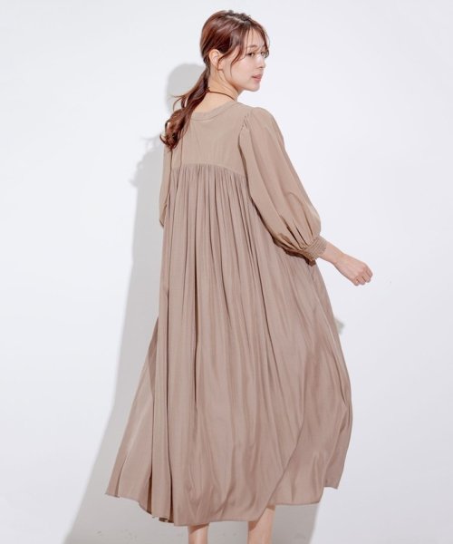 デザインヨーク切替ギャザーワンピース 人気・おすすめ｜使いやすい・旅行におすすめ 品質保証 全国発送 在庫限り