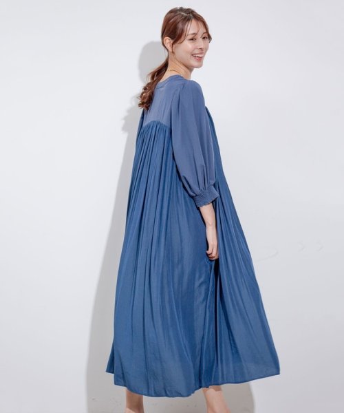 デザインヨーク切替ギャザーワンピース 人気・おすすめ｜使いやすい・旅行におすすめ 品質保証 全国発送 在庫限り