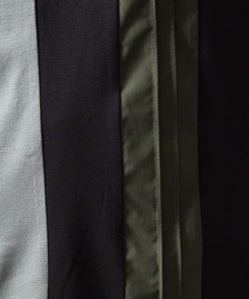 5351POURLESHOMMES(5351POURLESHOMMES)/異素材カラーブロック 半袖Tシャツ/img01