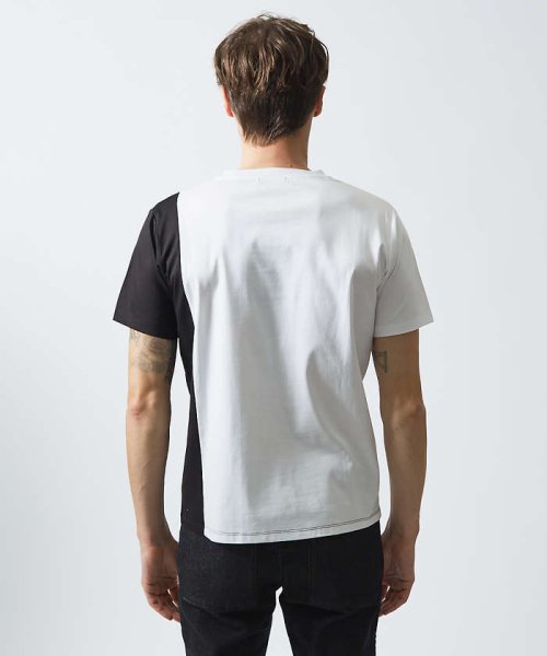 5351POURLESHOMMES(5351POURLESHOMMES)/異素材カラーブロック 半袖Tシャツ/img06
