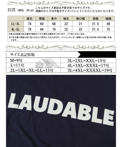 GOLD JAPAN(ゴールドジャパン)/ロゴコットンTシャツ　大きいサイズ レディース ビッグサイズ/img16