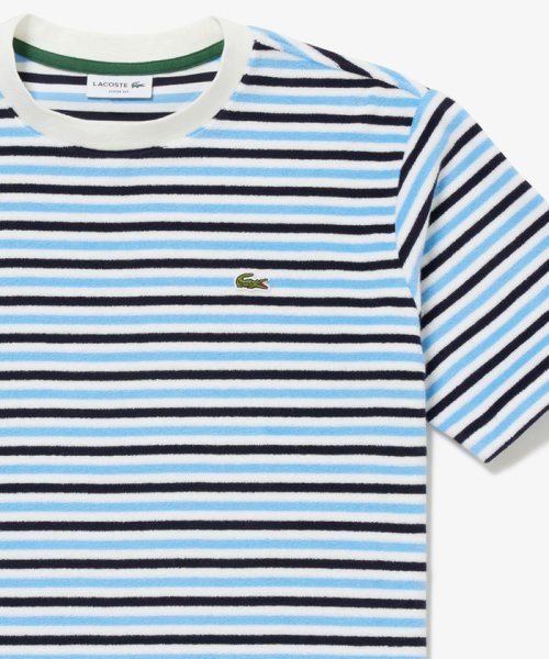 LACOSTE UNISEX(ラコステ　ユニセックス)/オーバーサイズ ハイゲージパイル地ボーダー半袖Tシャツ/img03