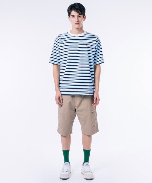 LACOSTE UNISEX(ラコステ　ユニセックス)/オーバーサイズ ハイゲージパイル地ボーダー半袖Tシャツ/img05