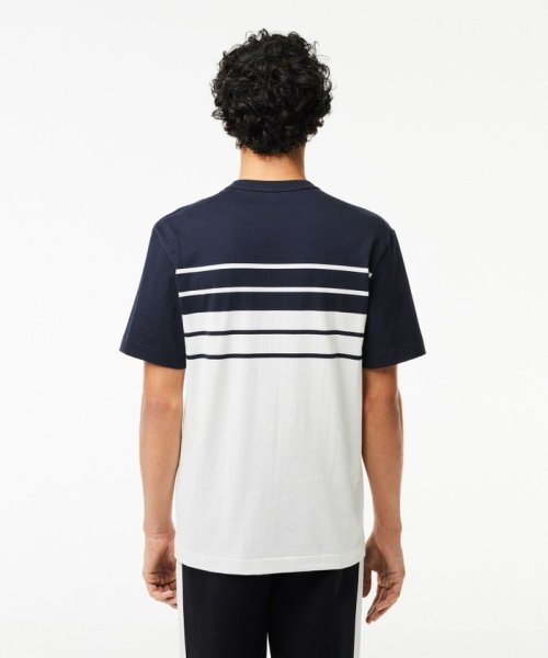 LACOSTE Mens(ラコステ　メンズ)/フランスメイドパネルボーダー鹿の子地Tシャツ/img02