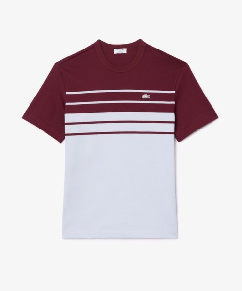 LACOSTE Mens(ラコステ　メンズ)/フランスメイドパネルボーダー鹿の子地Tシャツ/img08