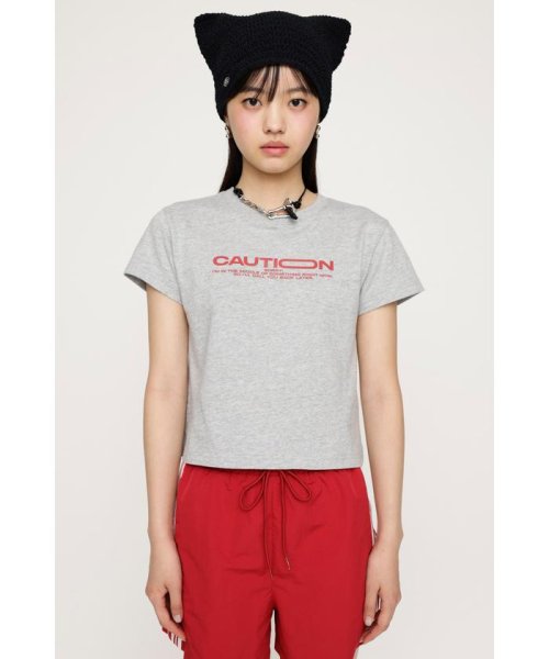 SLY(スライ)/CAUTION LOGO COMPACT Tシャツ/img19