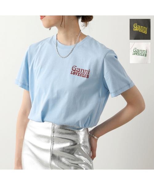 GANNI(ガニー)/GANNI 半袖 Tシャツ Thin Jersey Loveclub Relaxed T－shirt/img01
