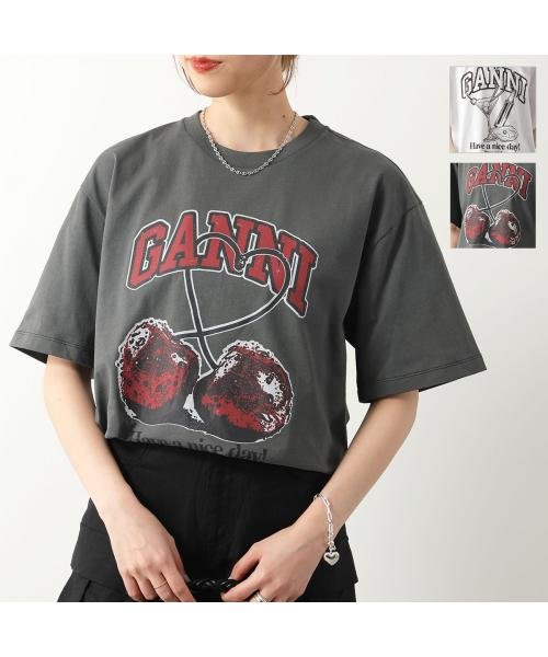 GANNI(ガニー)/GANNI 半袖 Tシャツ Future Heavy Drop Shoulder T－shirt/img01