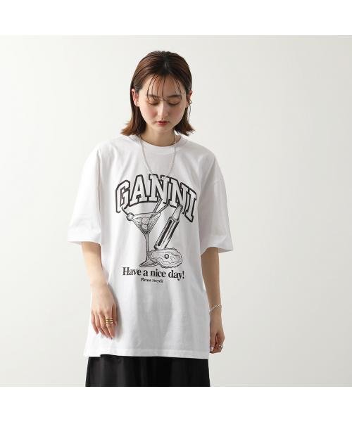 GANNI(ガニー)/GANNI 半袖 Tシャツ Future Heavy Drop Shoulder T－shirt/img03