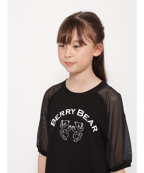 sanideiz TOKYO(サニデイズ トウキョウ)/「Berry Bear」シリーズ 袖メッシュTシャツ GIRLS/img05