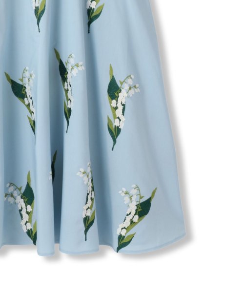 Viaggio Blu(ビアッジョブルー)/スズラン刺繍サーキュラースカート/img11