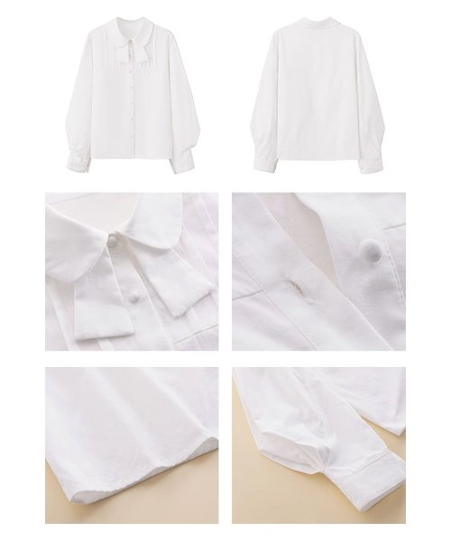 RINRE(リンレ)/韓国 ファッション   ピンチプリーツルーズフィットワイシャツ/img14