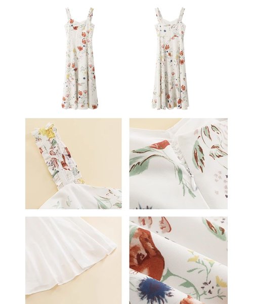RINRE(リンレ)/韓国 ファッション フィオナフラワー Aラインロングワンピース ドレス/img19