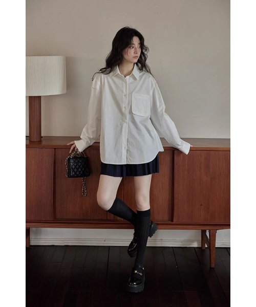 RINRE(リンレ)/韓国 ファッション バーナードクラシック ルーズフィット ワイシャツ/img09
