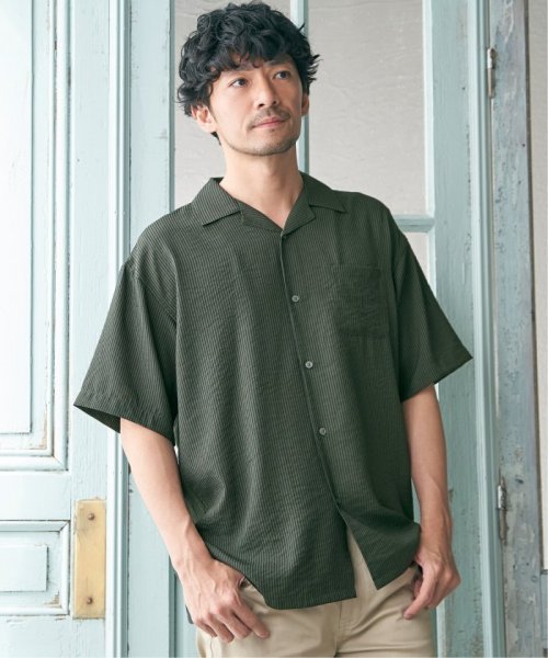 ikka(イッカ)/シャドーストライプオープンカラーシャツ/img19