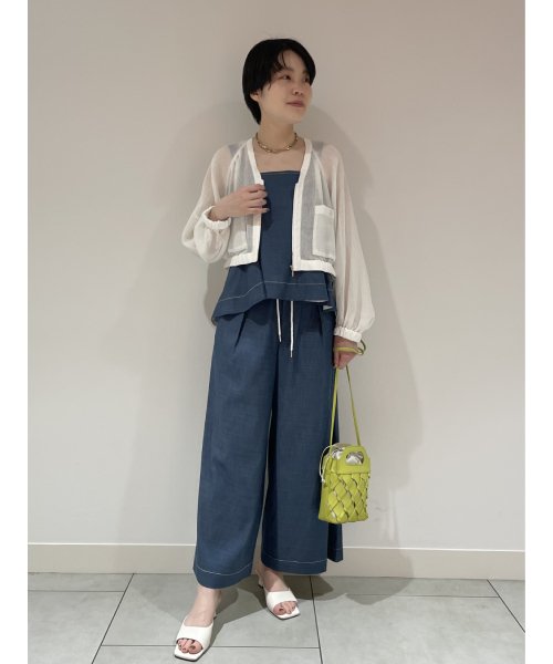 Tisser mini/レザーメッシュショルダーバッグ 