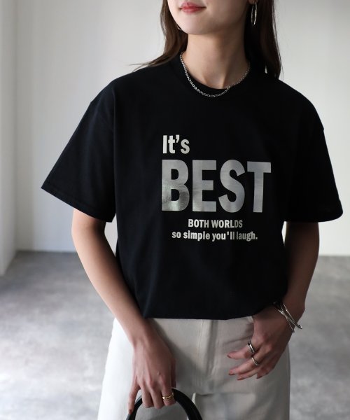 Riberry(リベリー)/It's BEST 箔シルバープリントロゴTシャツ/img29
