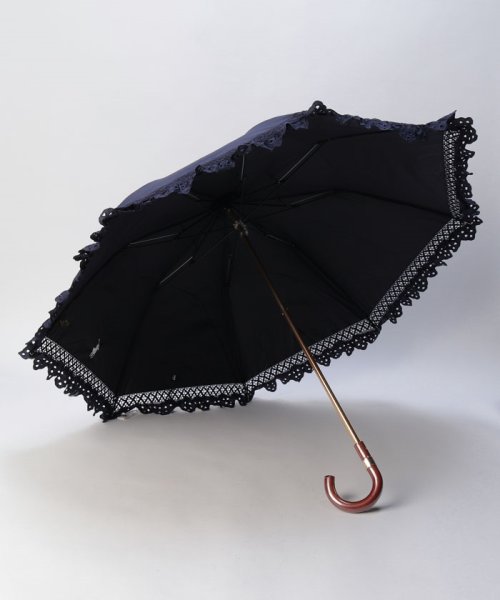 POLO RALPH LAUREN(umbrella)(ポロラルフローレン（傘）)/晴雨兼用折りたたみ日傘　エンブフリル/img01