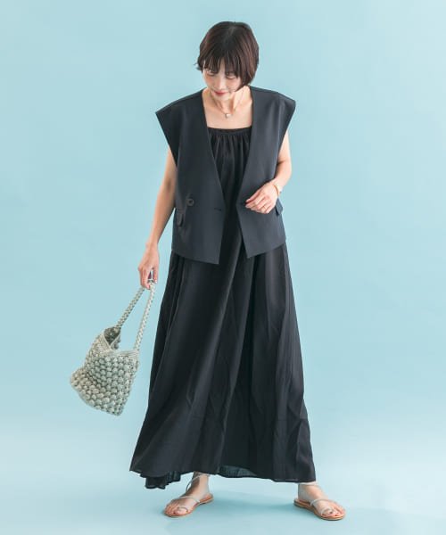 URBAN RESEARCH ROSSO(URBAN　RESEARCH　ROSSO)/『UR TECH DRYLUXE』F by ROSSO　ショートジレ+ワンピース/img34