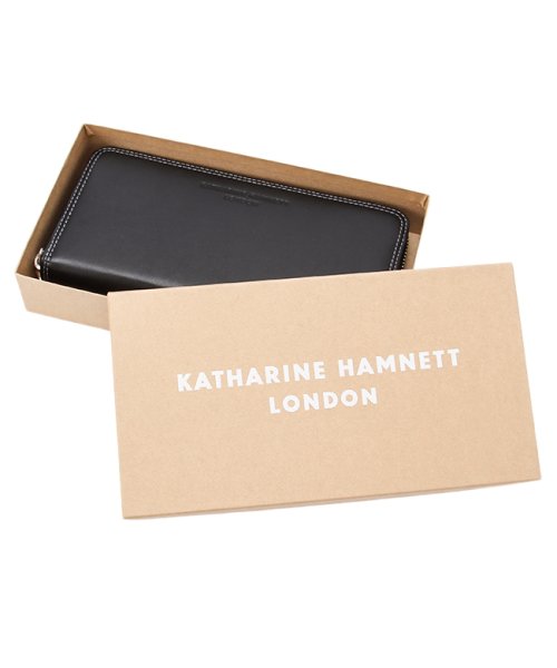 KATHARINE HAMNETT(キャサリン ハムネット)/キャサリンハムネット 長財布 メンズ レディース ラウンドファスナー レザー 本革 大容量 KATHARINE HAMNETT LONDON 490－50902/img14