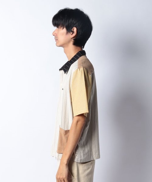 KRIFF MAYER(クリフ メイヤー)/ワンポイント刺繍ストライプ半袖シャツ/img01